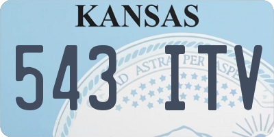 KS license plate 543ITV