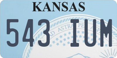 KS license plate 543IUM