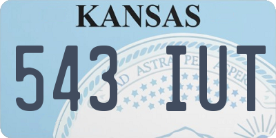 KS license plate 543IUT