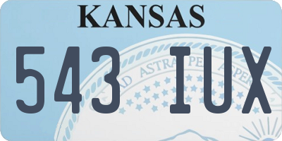 KS license plate 543IUX