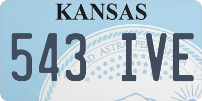 KS license plate 543IVE