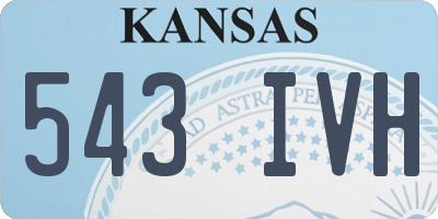 KS license plate 543IVH