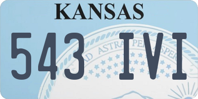 KS license plate 543IVI