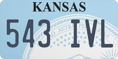 KS license plate 543IVL