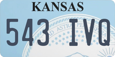 KS license plate 543IVQ