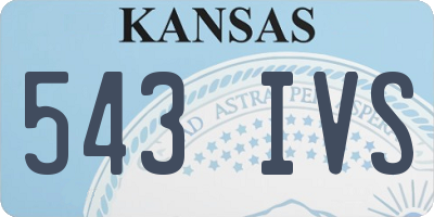 KS license plate 543IVS