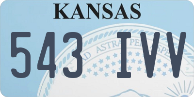 KS license plate 543IVV