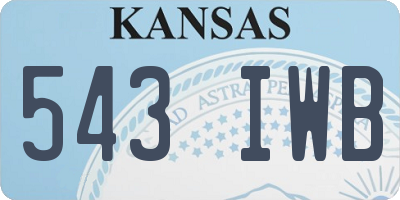 KS license plate 543IWB