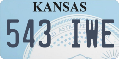 KS license plate 543IWE