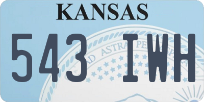 KS license plate 543IWH