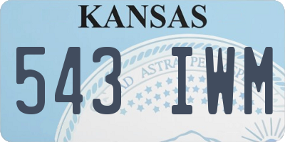 KS license plate 543IWM