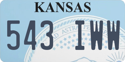 KS license plate 543IWW