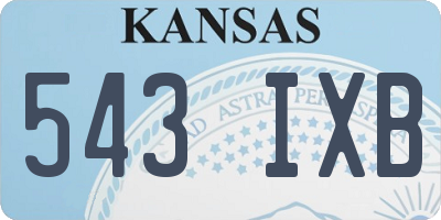 KS license plate 543IXB