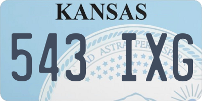 KS license plate 543IXG
