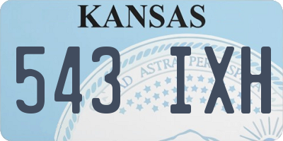 KS license plate 543IXH
