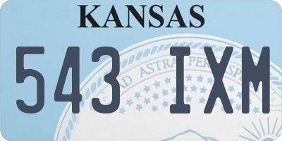 KS license plate 543IXM