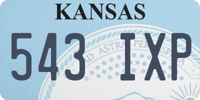 KS license plate 543IXP