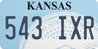 KS license plate 543IXR