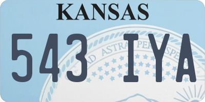 KS license plate 543IYA
