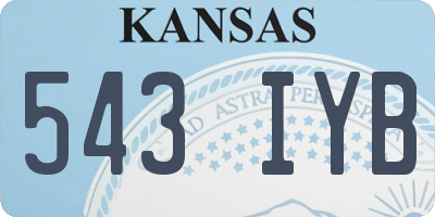 KS license plate 543IYB