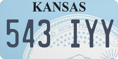 KS license plate 543IYY