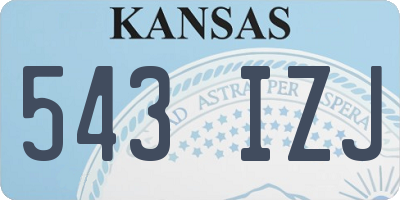 KS license plate 543IZJ