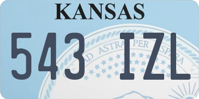 KS license plate 543IZL