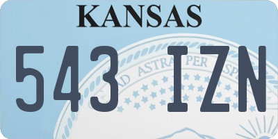 KS license plate 543IZN