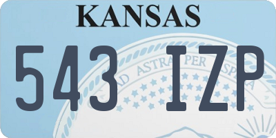 KS license plate 543IZP