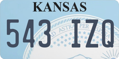 KS license plate 543IZQ