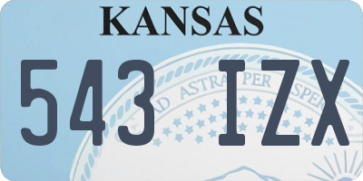 KS license plate 543IZX
