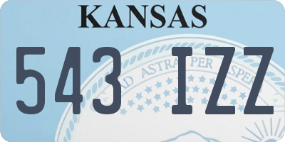 KS license plate 543IZZ