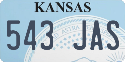 KS license plate 543JAS