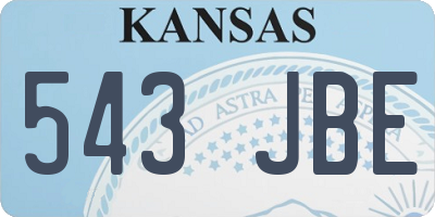 KS license plate 543JBE