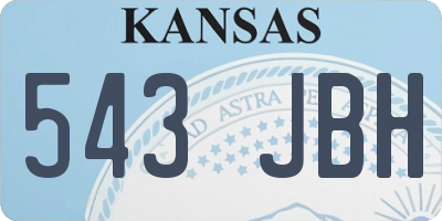 KS license plate 543JBH