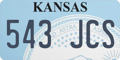 KS license plate 543JCS