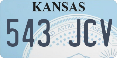 KS license plate 543JCV