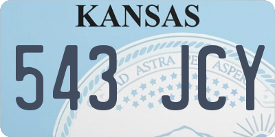 KS license plate 543JCY