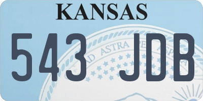 KS license plate 543JDB