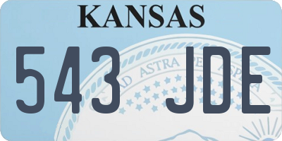 KS license plate 543JDE