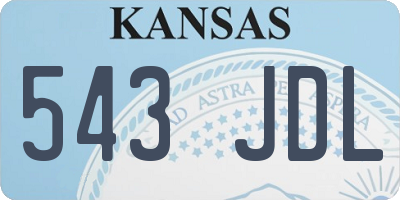 KS license plate 543JDL