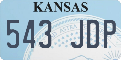 KS license plate 543JDP