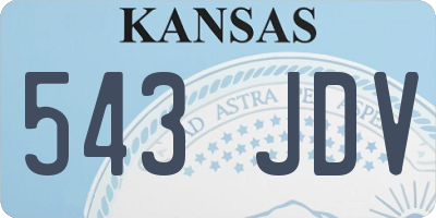 KS license plate 543JDV