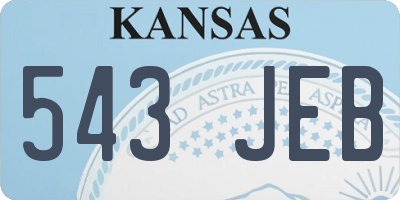 KS license plate 543JEB