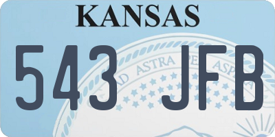 KS license plate 543JFB