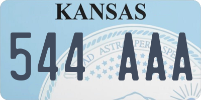 KS license plate 544AAA