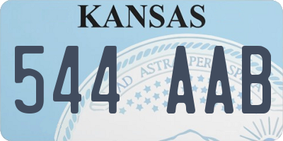 KS license plate 544AAB