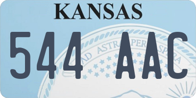 KS license plate 544AAC