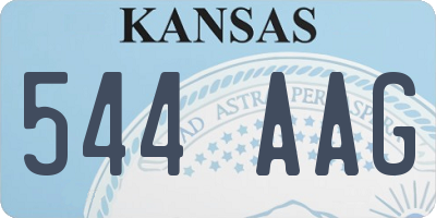KS license plate 544AAG