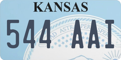 KS license plate 544AAI